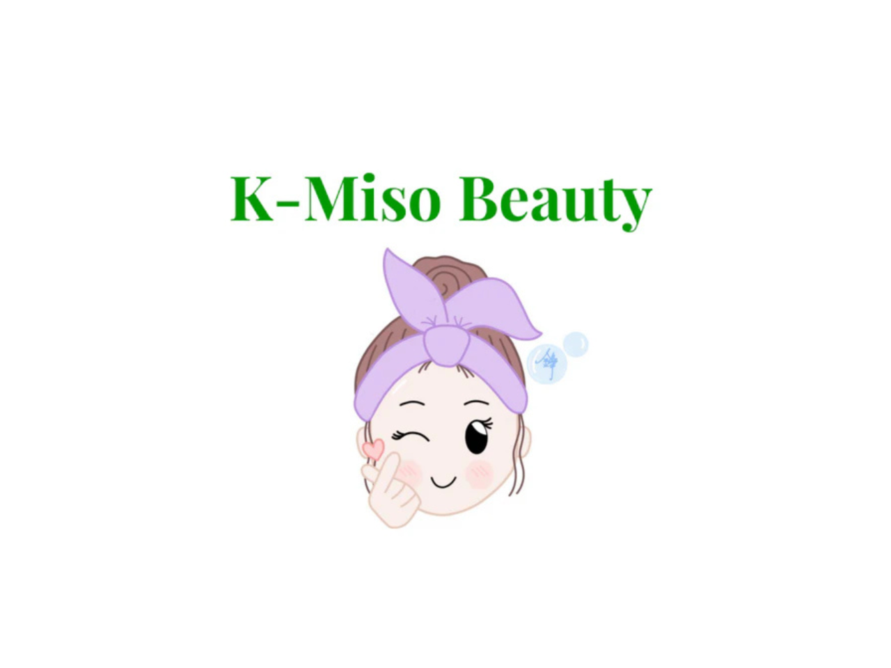 K-miso logo. Doodle of girl