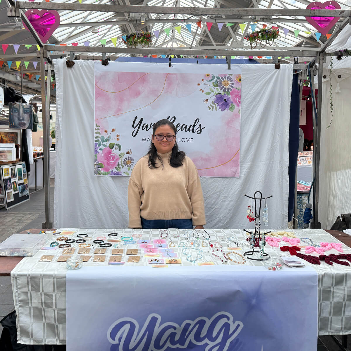 Yang Beads at the Greenwich Market Young Entrepreneur competition 2025